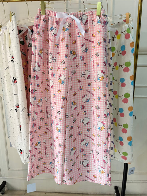 Cute Print Summer Pants with Pockets